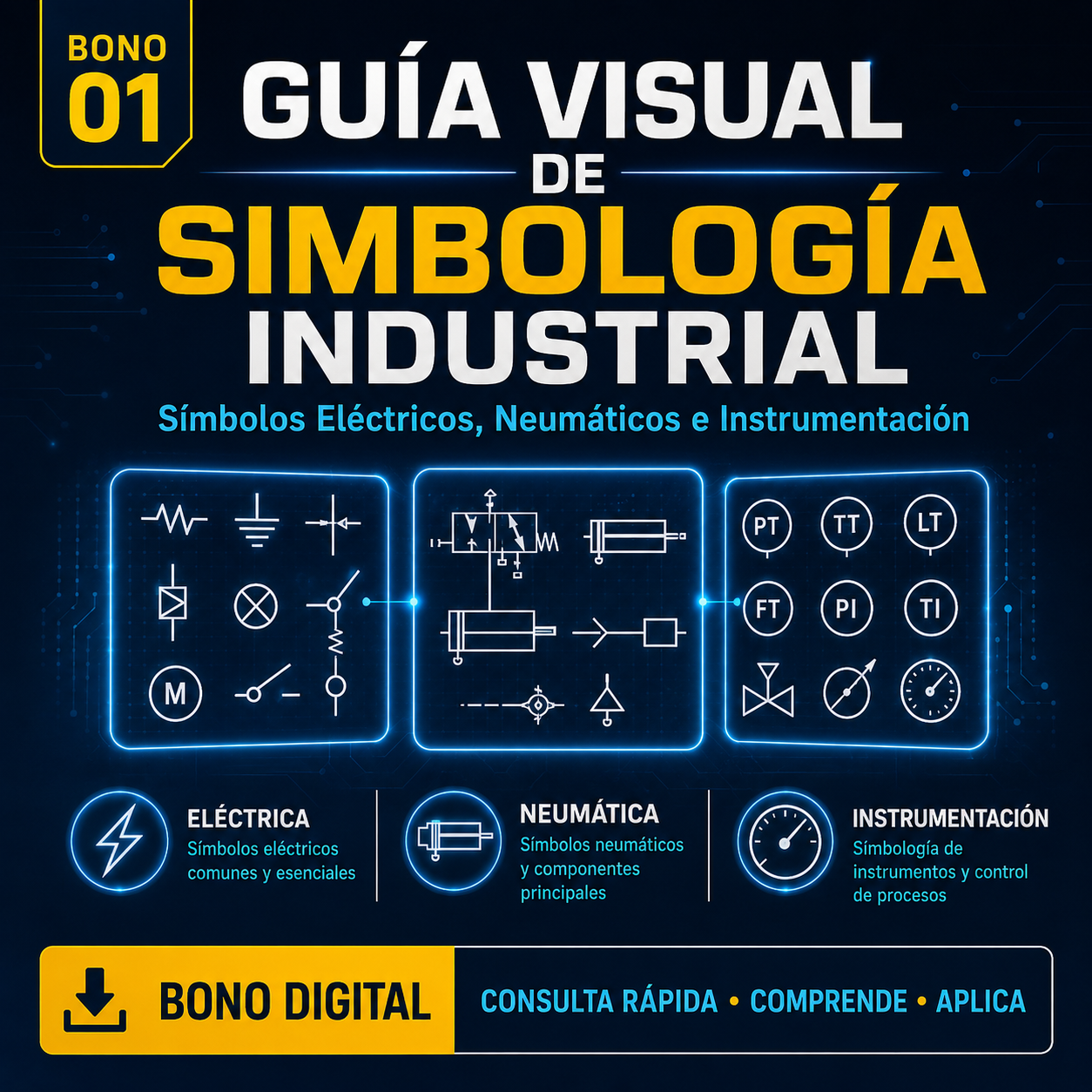 Portada del BONO #1: GUÍA VISUAL DE SIMBOLOGÍA INDUSTRIAL
