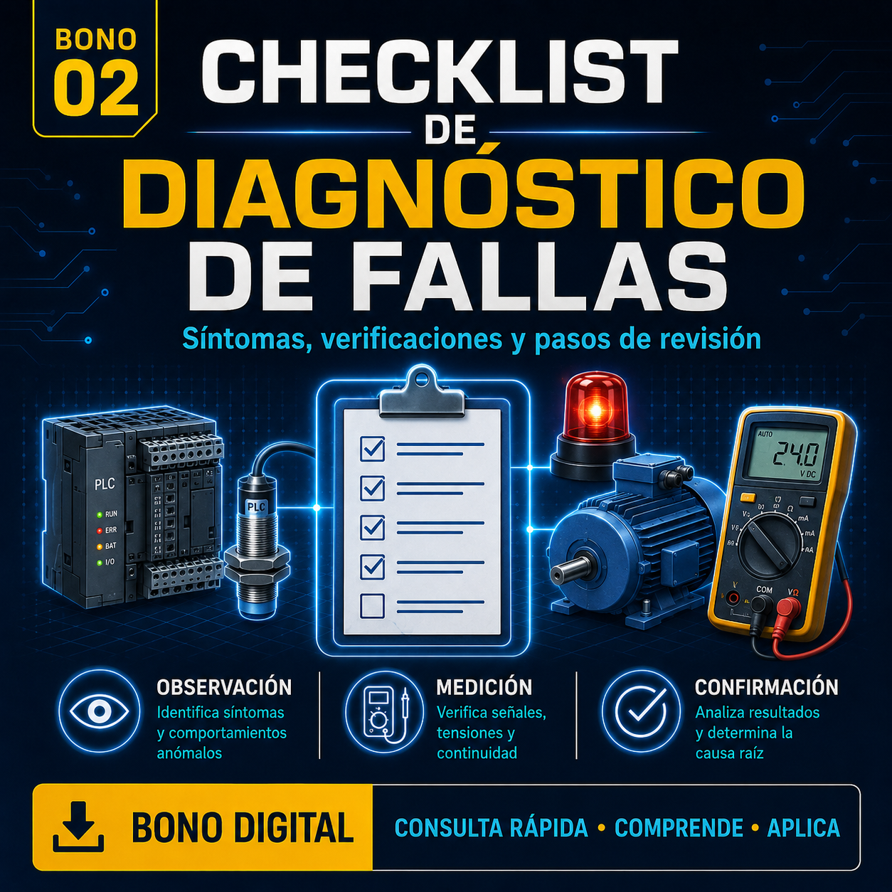 Portada del BONO #2: CHECKLIST DE DIAGNÓSTICO DE FALLAS